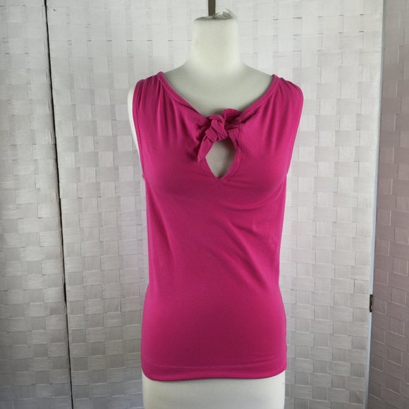 kate spade Tops - Kate Spade Pomona Hot Pink Bowtie Top, Size Small
